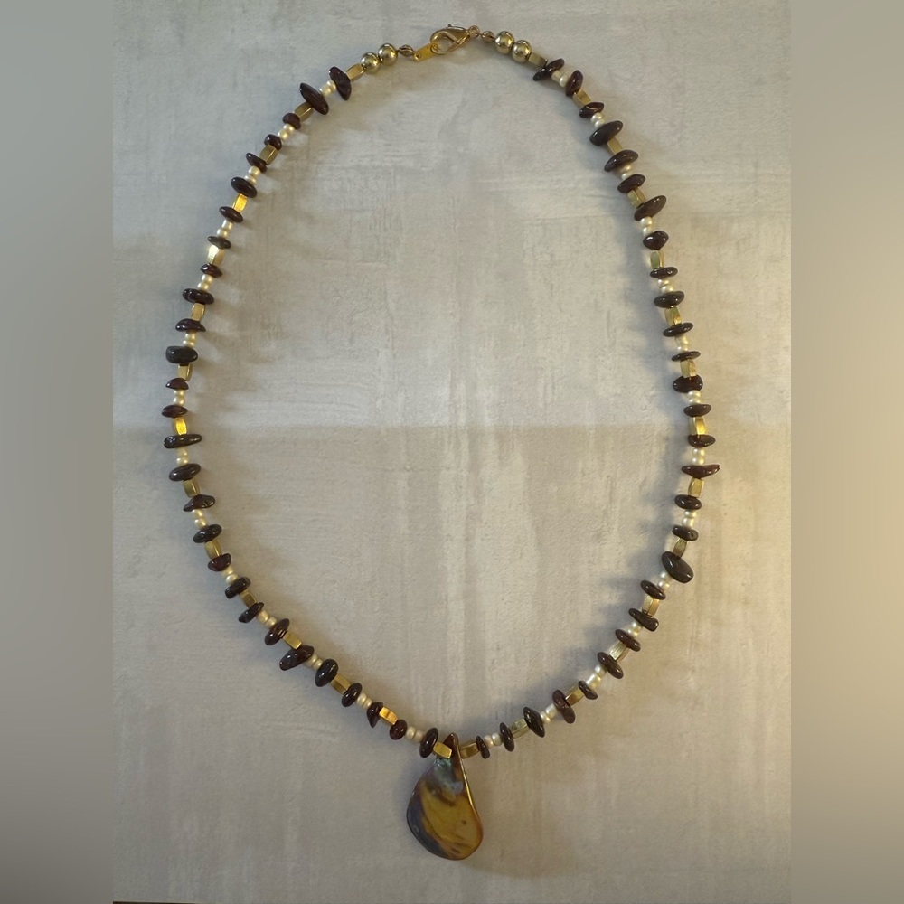 Handmade Amber Beaded Necklace